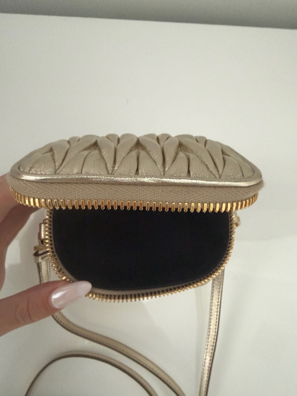 New Miu Miu Metallic Gold Mini Bag - Picture 6 of 14